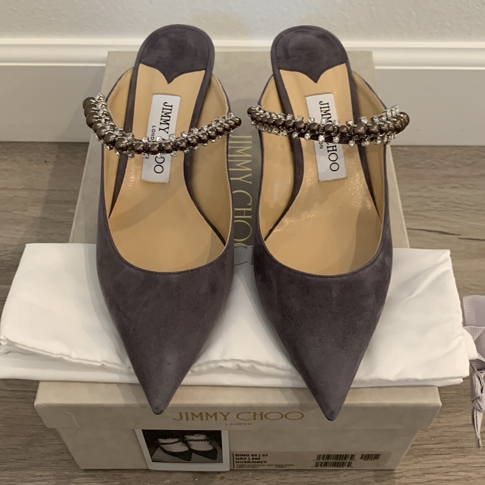 Jimmy Choo Bing 65 in Dusk/Grey Suede